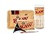 RAW Organic 1 1/4 Pre-Rolled Cones with Filter Tips - Bundle (75 Pack with Mini Rolling Tray and Lean Loader)