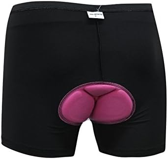 3D Padded Cycling Underwear Shorts - Breathable Quick Dry Bike Pants - Lightweight Bicycle Undershorts - Women (XXXL, Black)