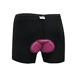 3D Padded Cycling Underwear Shorts - Breathable Quick Dry Bike Pants - Lightweight Bicycle Undershorts - Women (L, Black)