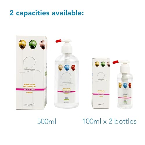 500ML Helium Balloon Protection Fluid Ultra Treatment for Latex Balloons Makes Latex Balloons Longer Long-Lasting for Parties Pump included