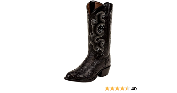 Amazon.com: Tony Lama - Botas de vaquero con punta redonda para hombre,  negro, 9.5 Angosto : Ropa, Zapatos y Joyería