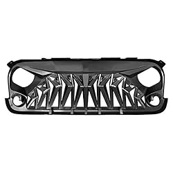 Allinoneparts Matte Black Front Grill, Shark Grille