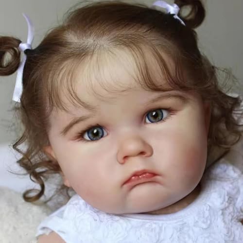 Bebê Reborn Boneca Menina Grandes 65cm Corpo de Pano (60cm Menina Olhos Azuis)