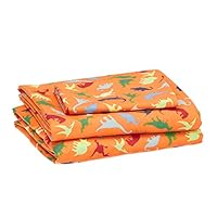 Amazon Basics Kids Dinosaur Squad Soft, Easy-Wash Microfiber Sheet Set - Twin, Oh So Orange Dinosaurs Amazon Basics Kids Dinosaur Squad Soft, Easy-Wash Microfiber Sheet Set - Twin, Oh So Orange Dinosaurs