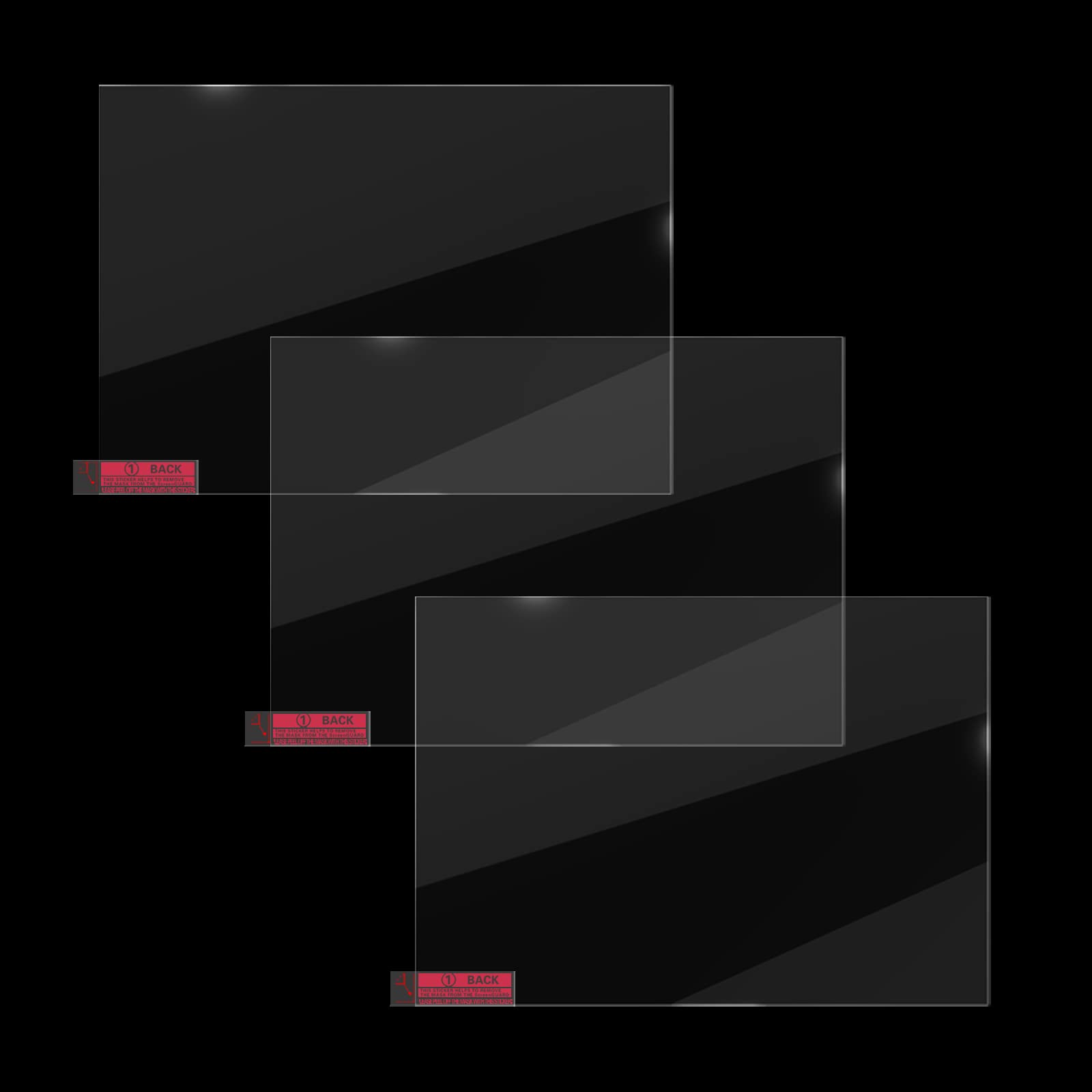 KOYOFEI 3PCS Mono LCD Screen Tempered Glass Protective Film for 9.25‘’ Resin 3D Printer, High Light Transmittance Protective Film for Anycubic Photon Mono X 6K, M3 Plus LCD Resin 3D Printer