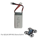 SZJJX Rechargeable Battery 7.4V 350mAh li-po High Capacity Battery Pack for SZJJX APP-RC Drone 2.4 GHz Remote Control FPV Wifi Quadcopter 4CH 6-Axis Gyro Helicopter, Headless Mode, Altitude Hold SJ515