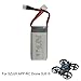 SZJJX Rechargeable Battery 7.4V 350mAh li-po High Capacity Battery Pack for SZJJX APP-RC Drone 2.4 GHz Remote Control FPV Wifi Quadcopter 4CH 6-Axis Gyro Helicopter, Headless Mode, Altitude Hold SJ515