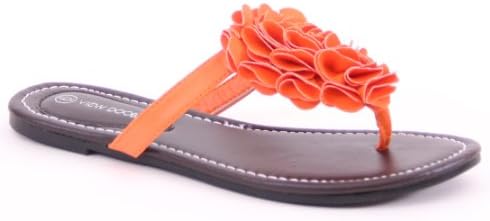 DOOBALLO Women's sandal D'blossom orange 7M US
