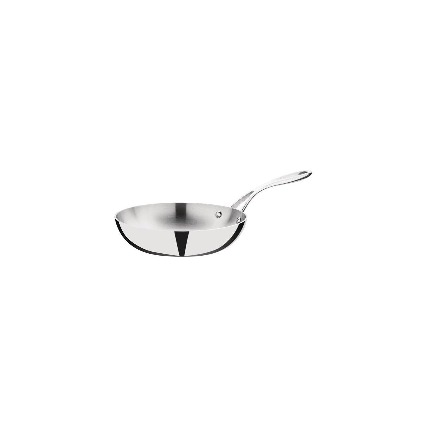 Vogue Stainless Steel & Aluminium Tri-Wall Frying Pan 20cm - All Hobs Including Induction, Suitable for Everyday Use FS668