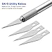 63 Pack Precision Knife Carving Craft Hobby Knife Kit, Sooez 3 PCS Exacto Knife 60 PCS Carving Blades Precision Cutter Craft Knife for DIY Art Work Cutting, Hobby, Scrapbook