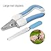 Dog Nail Clippers and Trimmer - Razor Sharp Blades, Safety Guard to Avoid Overcutting, Free Nail File - Start Professional & Safe Pet Grooming at Home (Blue Large)
