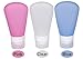 Myfriday Silicone Travel Bottles 3 Pack 1.25fl Oz Squeezable & Refillable Travel Containers BPA Free TSA Airline Approved Carry on Luggage Leak Proof Bottle Pack with Suction Cup