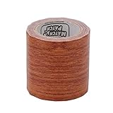 huanban072 5M/Roll 8 Colors Furniture Tape Realistic Woodgrain Repair Washi Tape Adhensive Duct Tape for Furniture (7# Red Oak)
