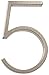 Distinctions 843215 Brushed Nickel Floating Mount 5-Inch House Number 5