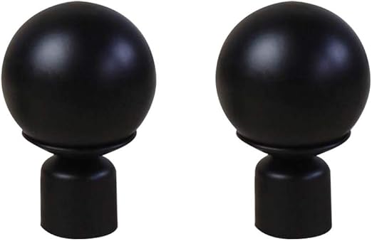 Amazon Com Vorcool Window Curtain Rod End Black Unique Design