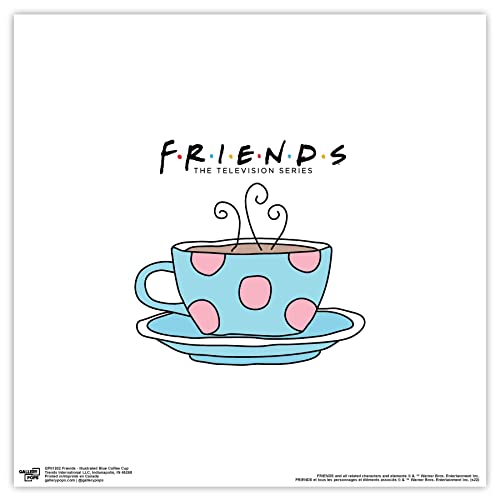 Trends International Gallery Pops Friends - Illustrated Blue Coffee Cup Wall Ar…