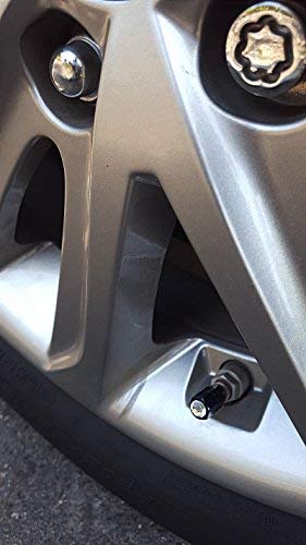Bling Car Decor Rhinestone Tire Air Valve Stem Caps, Crystal Car Decoration for Auto Tire/Wheel, Bling Car Accessories for Women, Rhinestone Car Bling Accessory (Black)