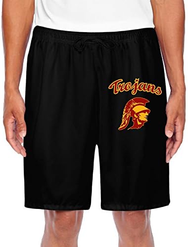 ZOENA Men's Unique University Of Southern Trojans California Short Training Pants Black Size M