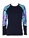 Private Island Women UPF 50+ Swimsuit Long Sleeve Top T Shirt Rash Guard Workout (XL, NwJV-rsrgt)