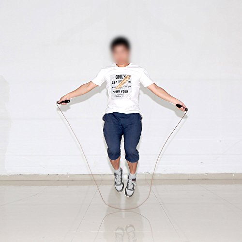 2.8m Wood Handle and Leather Rope Fitness Speed Aerobic Exercise Skipping Jump Rope - Thumbnail 6