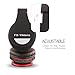 FX-Viktaria Over Ear Headphones, Headset with Microphone, Foldable and Lightweight, Support TF Card, USB Charging Headset, MP3 Mode and FM Radio for Cellphones, Laptop (Redblack)thumb 3