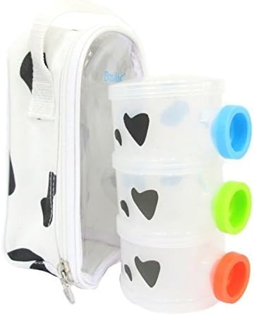 Basilic Baby Formula Milk Powder Dispenser - 3 Compartment (Cow Pattern)