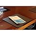 Dacasso Pad Without Side Rails Luxury Leather Desk Blotter for Writing, 17.00 x 14.00, Black