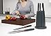 Joseph Joseph 10077 Elevate Stainless Steel Non-Stick Set with Rotating Knife Block, 7-Piece, Black (Discontinued)