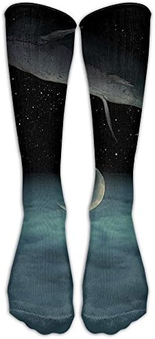 White Whale Men Women Casual Socks 3D Print Colorful Patterned Fashion Socks Compression Socks For Soccer
