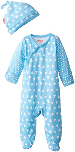 SkipHop Baby-Boys Newborn Pop Prints Loungewear Set-Triangles, Blue, 3 Months