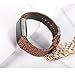 bayite Leather Replacement Bands for Fitbit Charge 2, Stone Pattern Brown