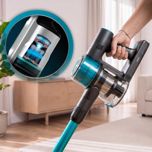 Scopa elettrica senza fili Conga Rockstar P50 Neo. 80 AW, 20000 Pa, Motore BLDC da 265 W, Autonomia 50 min in modalità Eco, Serbatoio 1200 ml, Spazzola mista con HairOut, Antigroviglio