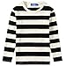 SSLR-Big-Boys-Long-Sleeve-Shirt-Striped Tee Shirts Cotton Crew Neck Casual (Medium, White Black)