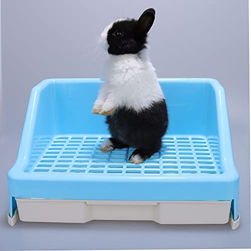 RUBYHOME Rabbit Litter Box with Drawer,Potty Trainer Corner Toilet