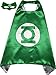 Superhero or Princess CAPE & MASK SET Kids Childrens Halloween Costume (Green & White (Green Lantern))