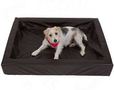 Dog Bed - Elegant - The Sturdy Hygienic Bed Is Ideal For The Home, In The Car Or For Holidays (100 x 80 cm (L x W), Tobacco Brown)