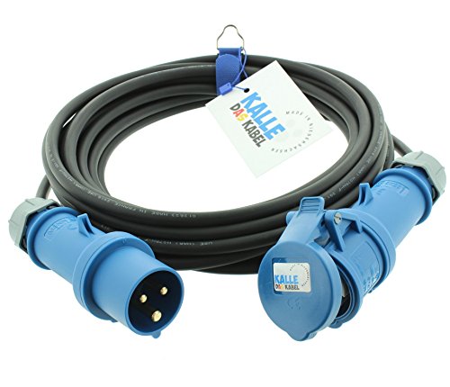 CEE-Gummiverlängerung H07RN-F 3G 1,5 mm² 20 m von KALLE DAS KABEL