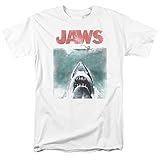 Jaws 1975 Shark Thriller Spielberg Movie Distressed Color Poster Adult T-Shirt