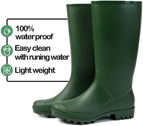 army green rain boots