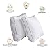 White Goose Feather Gusset Pillows, Double Stitching Rhombic Quilting Pattern, Double Thick Cotton Fabric Cover, King Size, 2 Pack