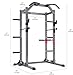 Body Power Deluxe Rack Cage System Enhanced with Upgrades/Full-Length Safety Bars/Built in Optional Floor Mount Anchors PBC5380thumb 2