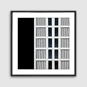 Framed Canvas Wall Art Geometric Building Canvas Prints Home Artwork Decoration for Living Room,Bedroom - 16x16 inches