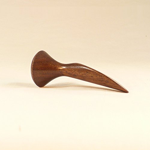 Lamp Finial, Black Walnut, Smooth Crescent Pattern