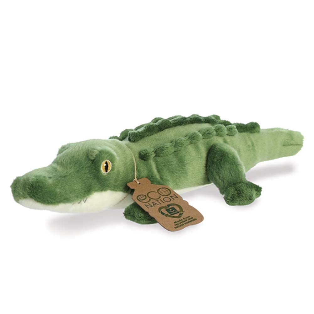 Aurora, 35036, Eco Nation Alligator, 14In, Soft Toy, Green
