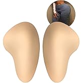 N.thr 1 Pair Breathable Sponge Butt Lift Pads,Hip Thigh Pads Reusable Buttocks Enhancers Inserts Removable Padding for Padded for Underwear Panties Crossdressing (Beige)