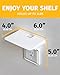Power Perch Double Wall Outlet Shelf – Bathroom Shelf for Electric Toothbrush and Toiletries – Small Wall Shelves for Homepod Mini, Alexa Holder, Echo Dot – Easy Install, White, 2-Pack