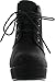 Bella Marie Goldie-11 Women's Fashion High Chunky Heel Platform Lace Up Booties
