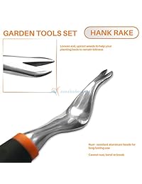 Jardín Juego de herramientas, Plateado con agarradera negra