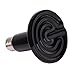 MOTINA Reptile Heat Lamp 100W 110V Ceramic Infrared Heat Emitter for Pet Coop Reptile Turtle Brooder Heater Bulb（Black）