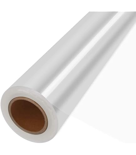 thumbnail image 2 of Wrap Junky Premium 3mm Thick Clear Cellophane Wrap Roll | 31.5" X 100ft (Unfolded) Folded To 15.7" | Cellophane Wrap For Gift Baskets | Clear Wrapping Paper For Food, Flower 2 of 10